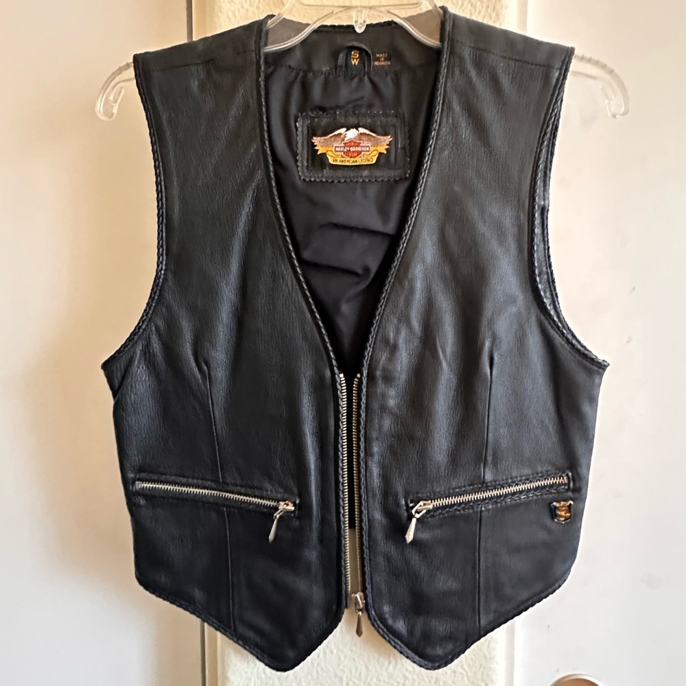 Vintage Harley Davidson Leather Vest